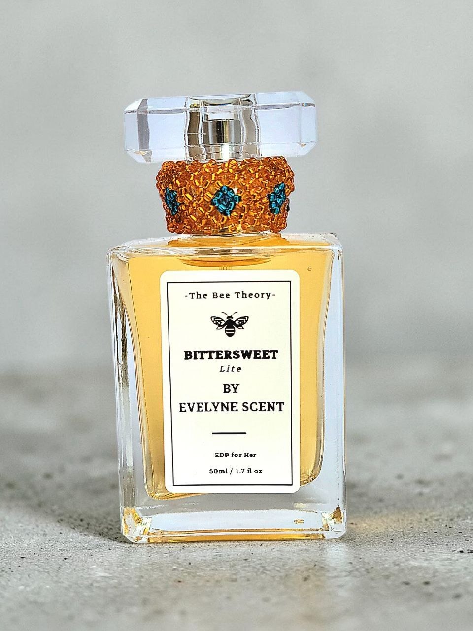 Evelyne Scent Eau de Parfum 50ml Ethanol-free, alcohol-free, extrait de parfum non-greasy sprayable oil perfume with beaded cap